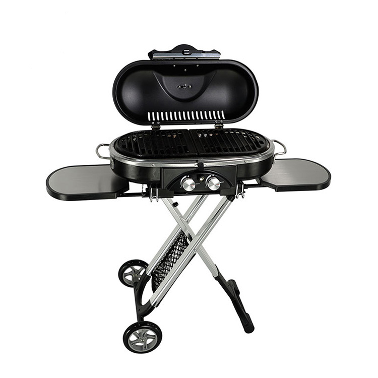 Portable Trolley Foldable Gas BBQ Grill